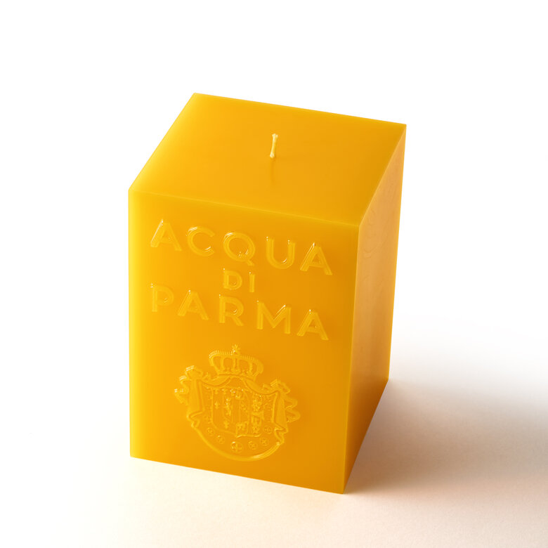 Yellow cube candle, ONESIZE, hi-res-1