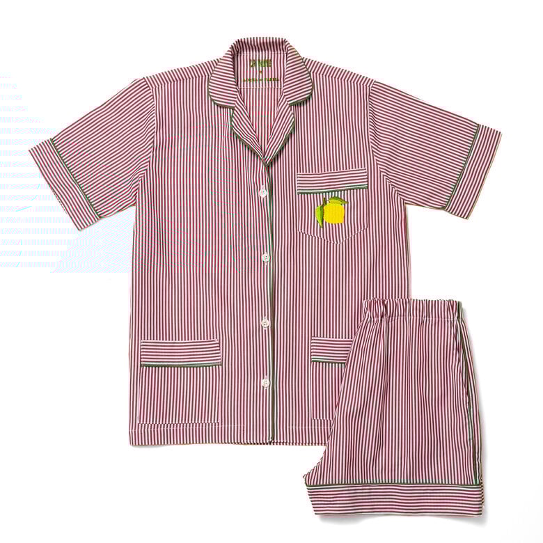 LAVESTE PAJAMAS RED STRIPES, SMALL, hi-res-1