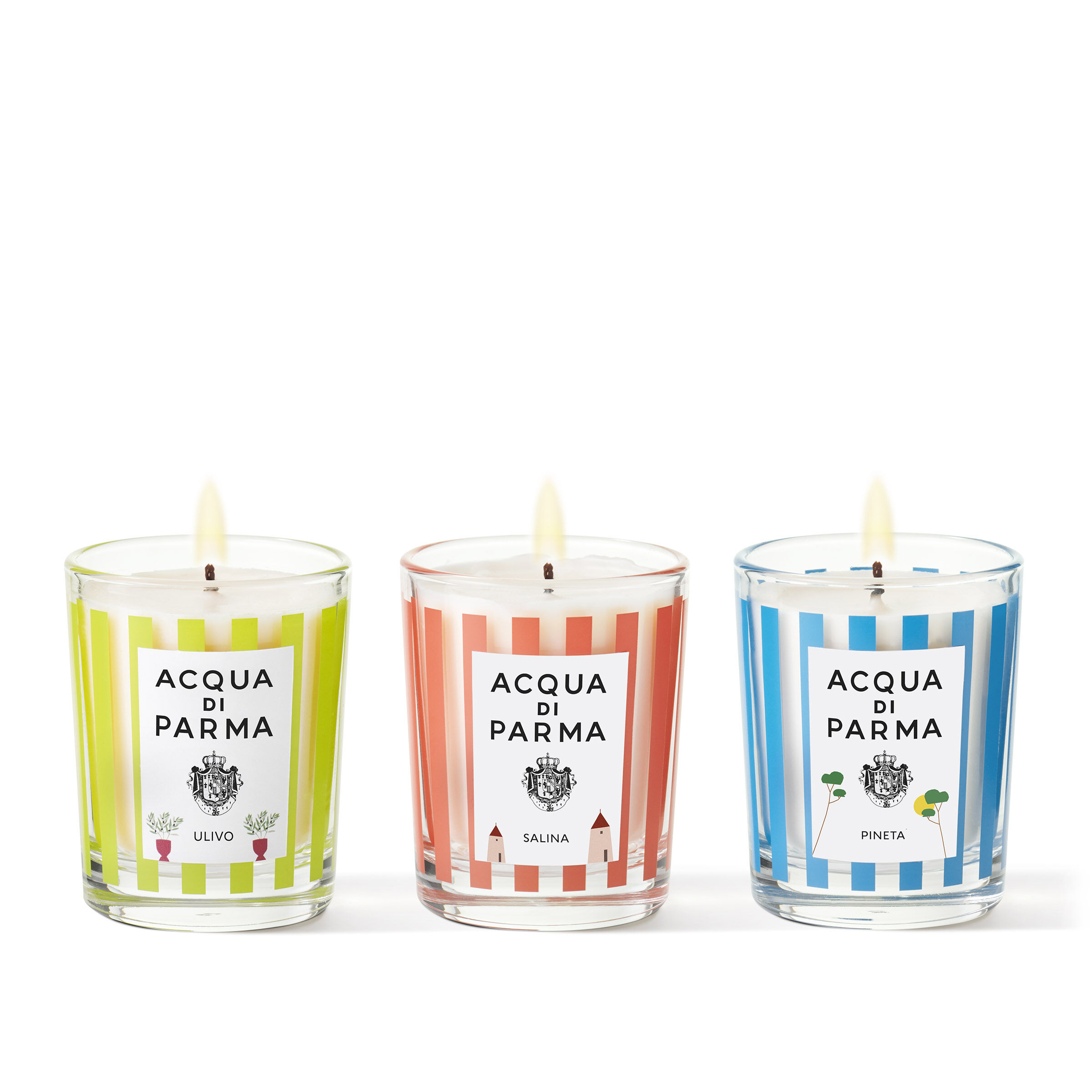 Ulivo-salina-pineta Candle Trio - La Terrazza | Acqua di Parma